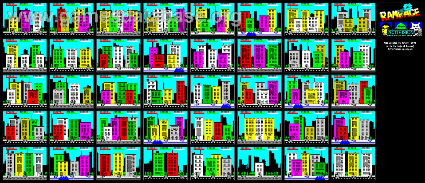 Rampage - Tandy TRS-80 CoCo - Artwork - Map