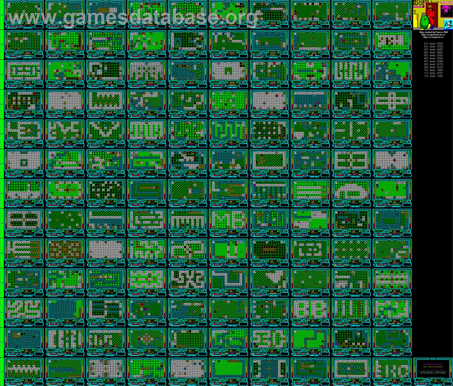 Reckless Rufus - Commodore 64 - Artwork - Map