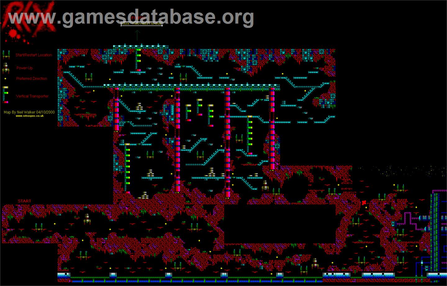 Rex - Sinclair ZX Spectrum - Artwork - Map