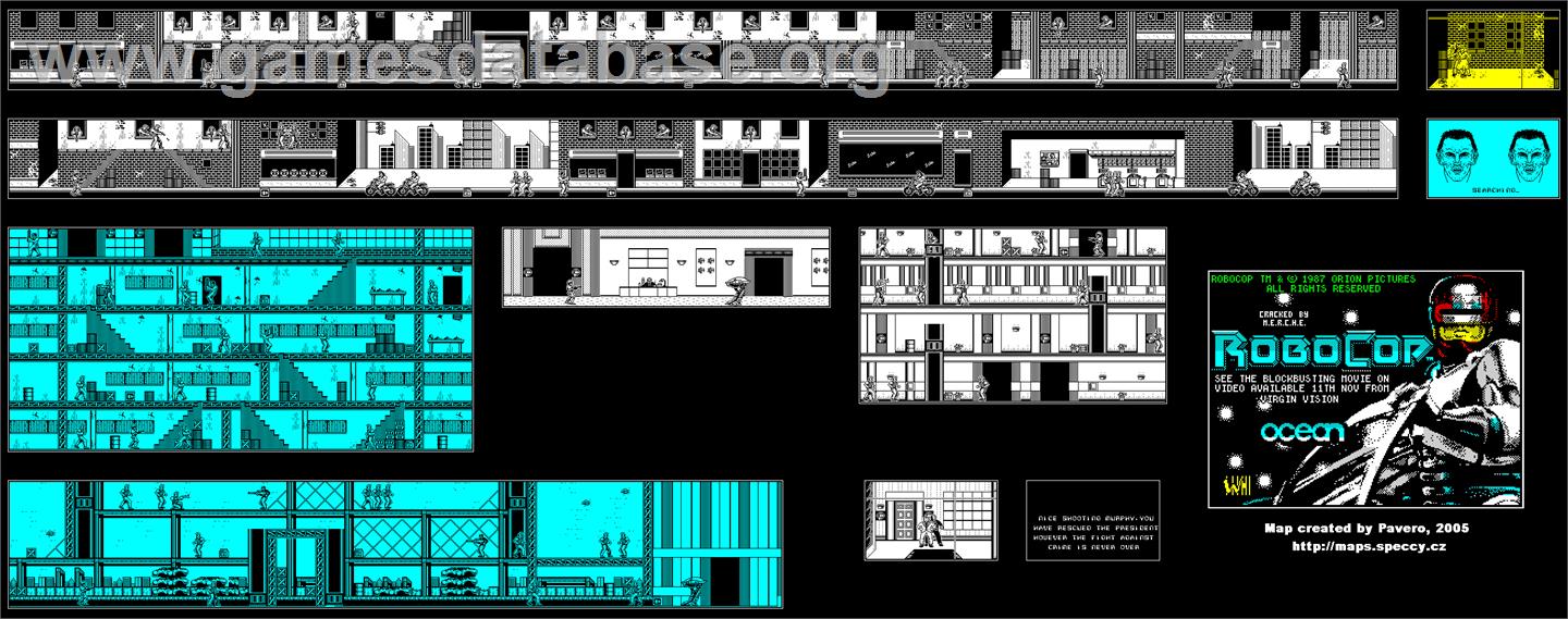 Robocop - Tandy TRS-80 CoCo - Artwork - Map