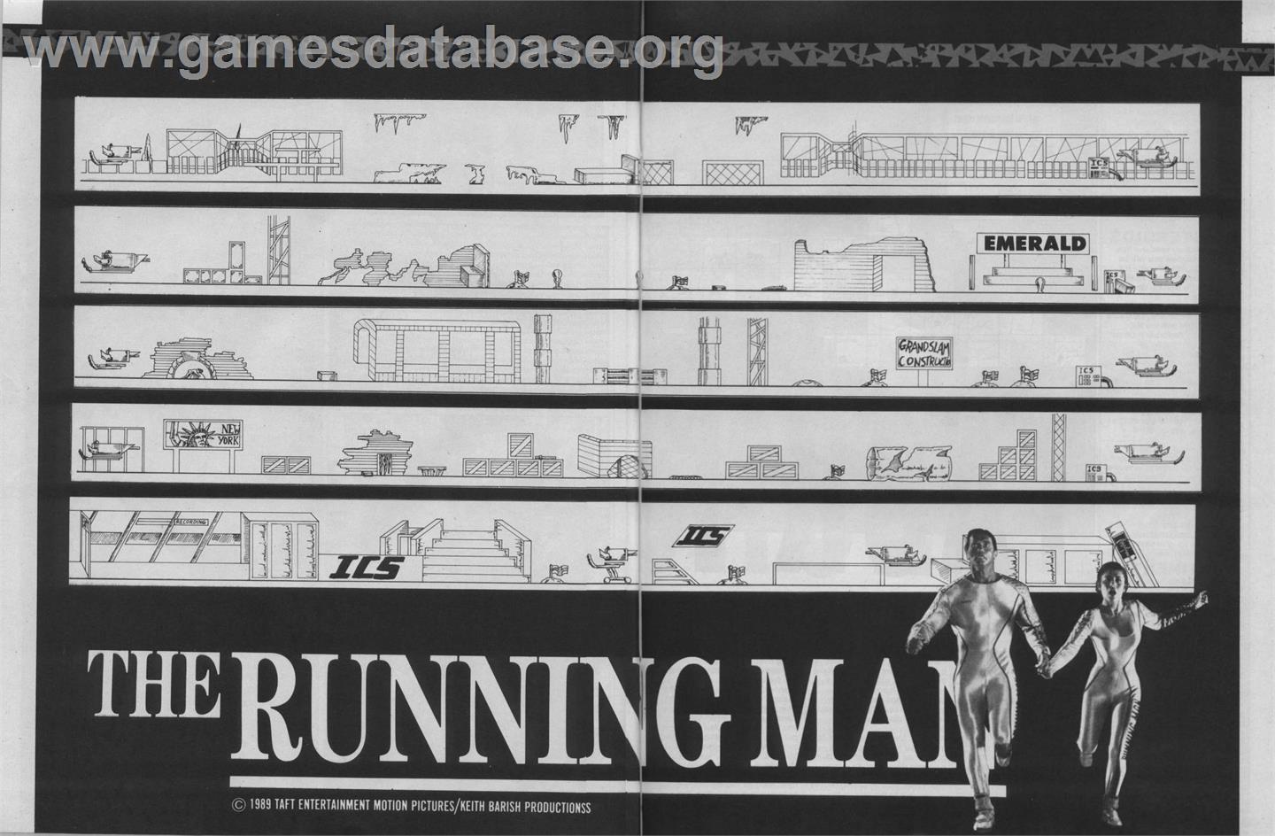 Running Man - Sinclair ZX Spectrum - Artwork - Map