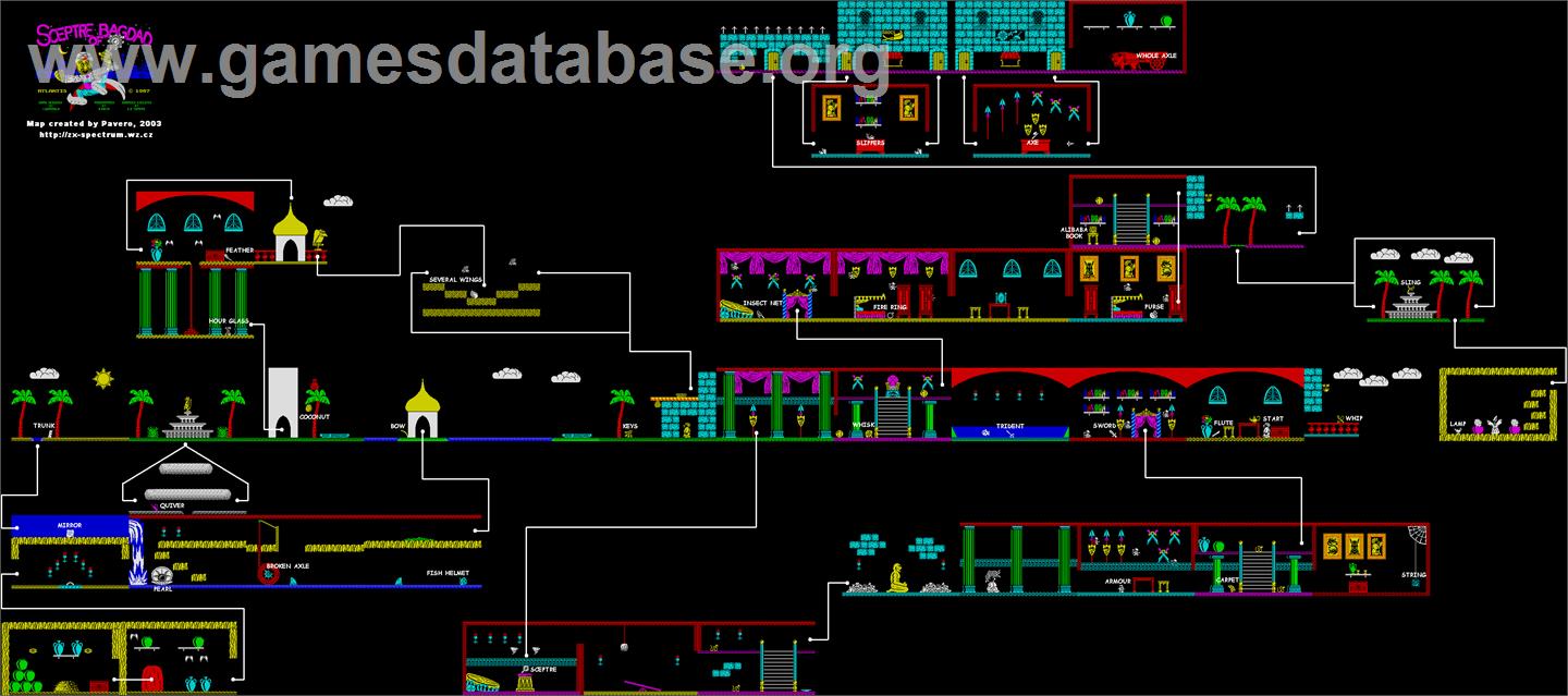 Sceptre of Bagdad - Sinclair ZX Spectrum - Artwork - Map