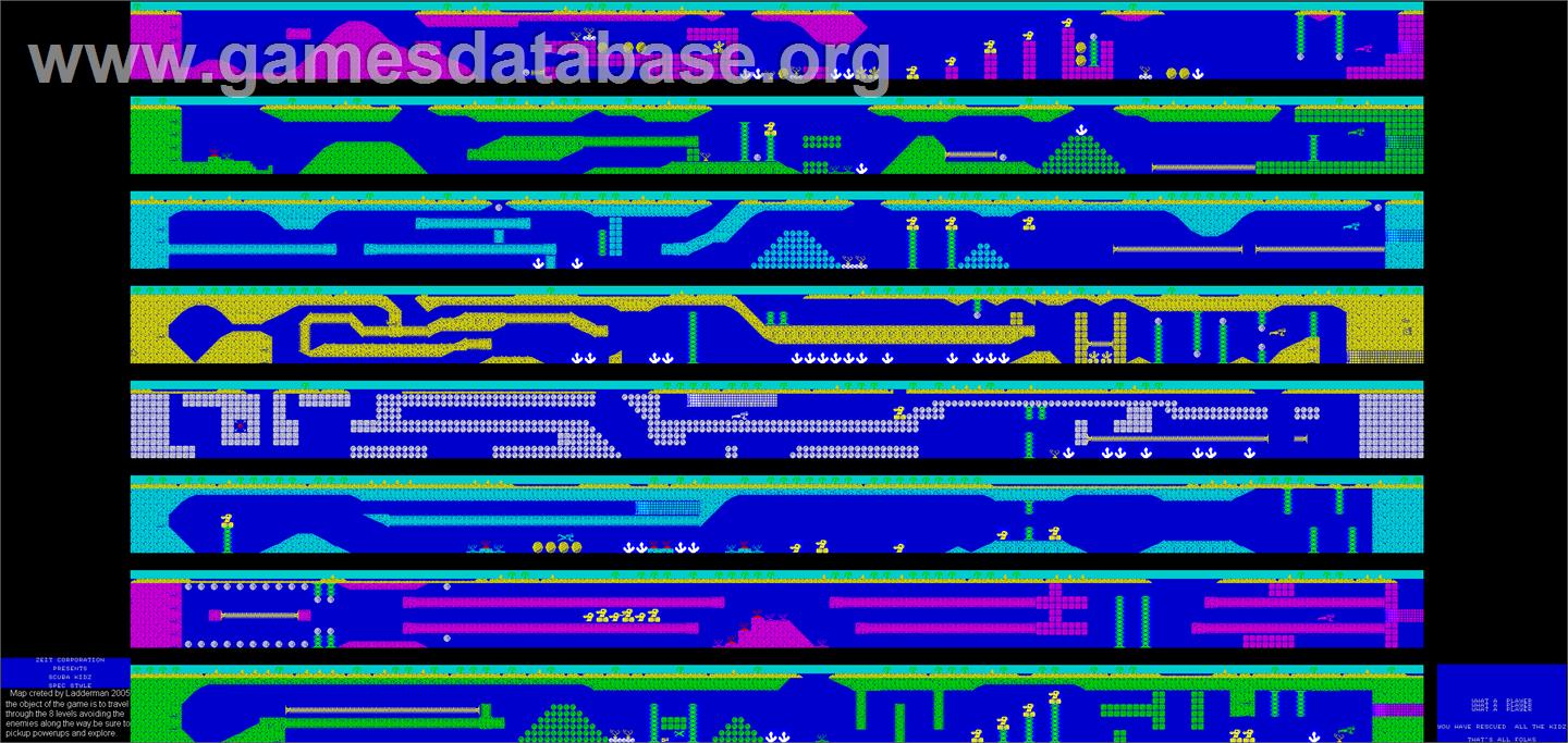 Scuba Kidz - Commodore 64 - Artwork - Map