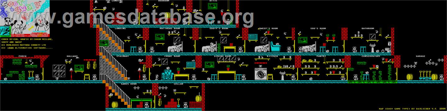 Sooty And Sweep - Sinclair ZX Spectrum - Artwork - Map