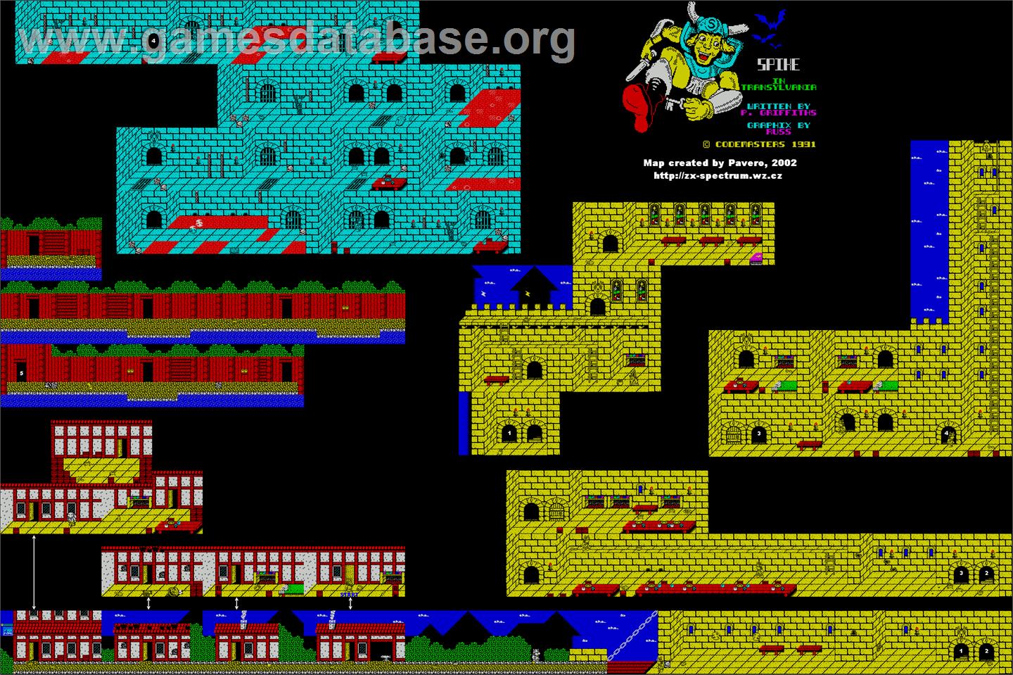 Spike - Sinclair ZX Spectrum - Artwork - Map