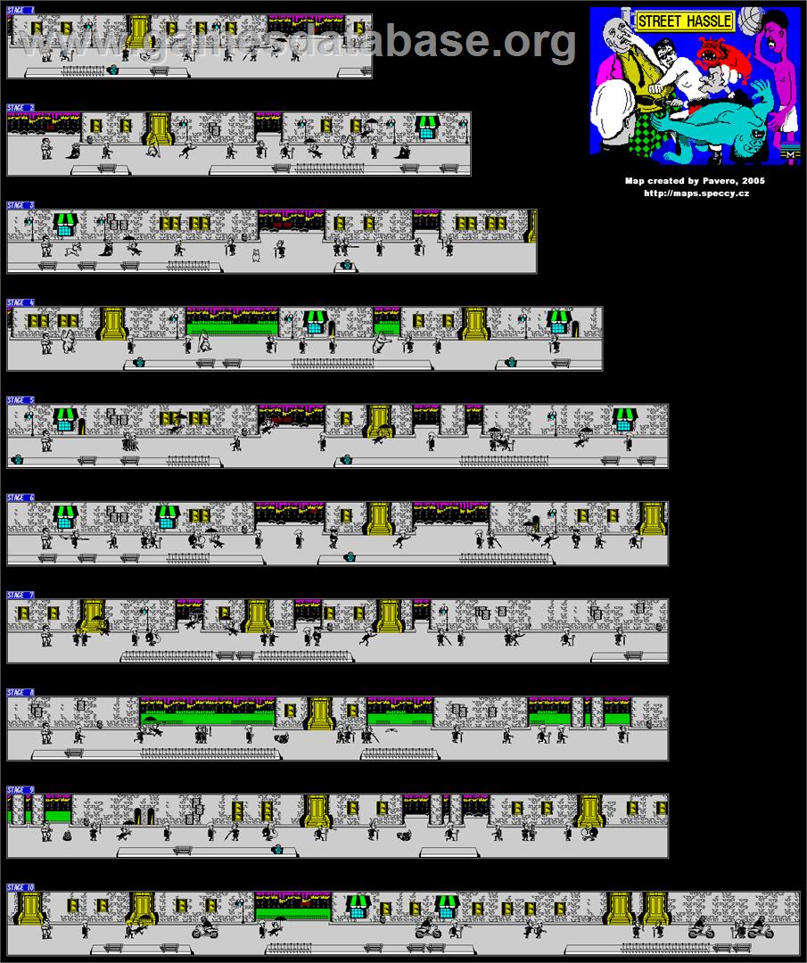 Street Hassle - Sinclair ZX Spectrum - Artwork - Map