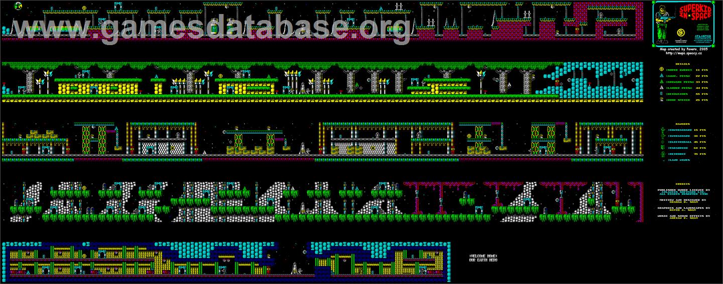 Superkid In Space - Commodore 64 - Artwork - Map