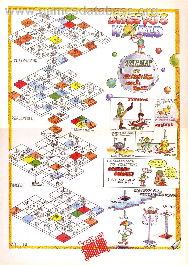 Sweevo's World - Sinclair ZX Spectrum - Artwork - Map
