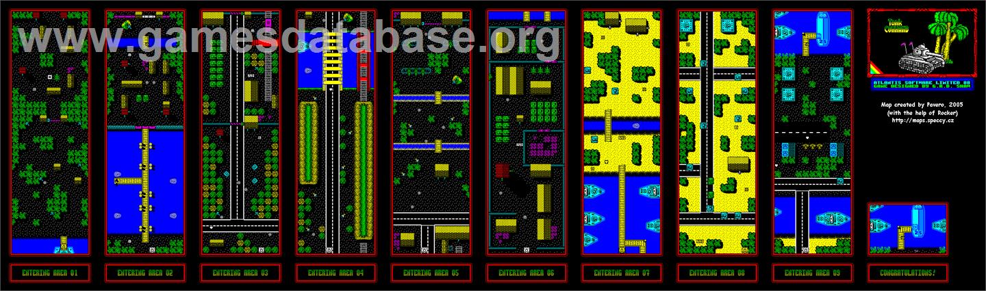 Tank Command - Sinclair ZX Spectrum - Artwork - Map