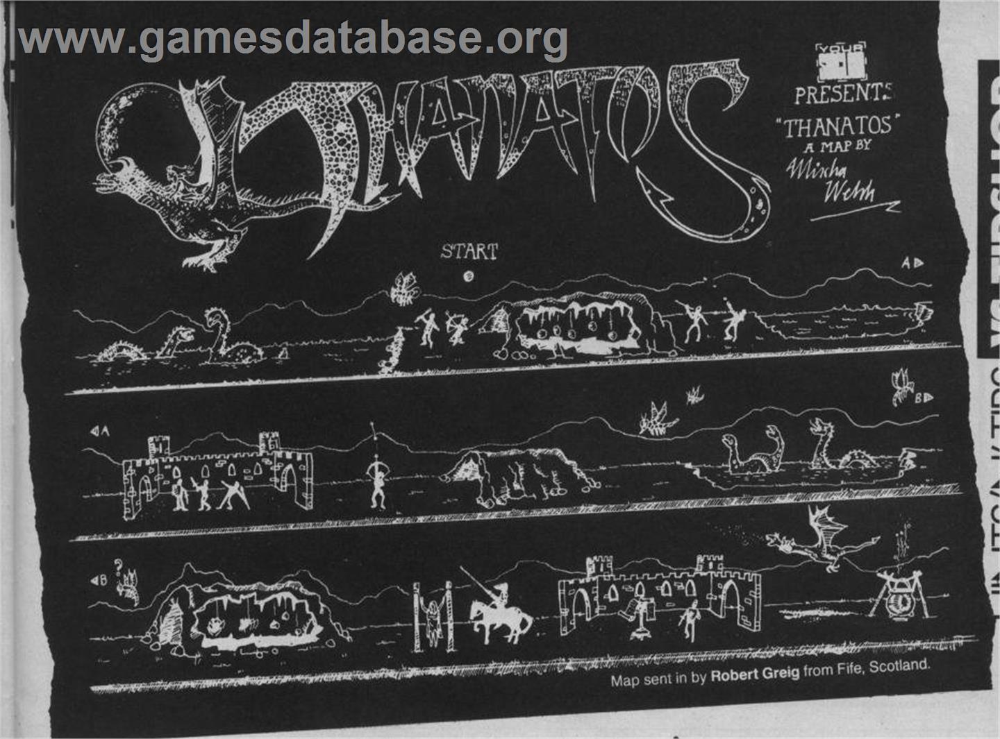 Thanatos - Sinclair ZX Spectrum - Artwork - Map