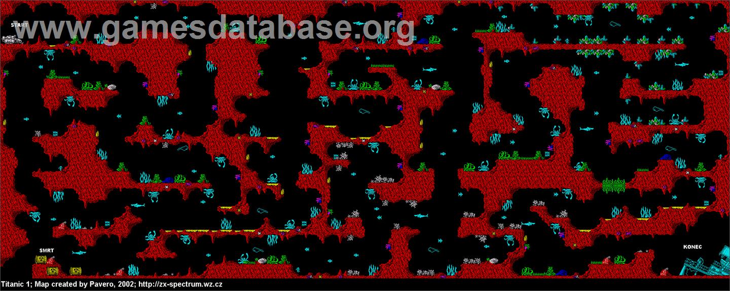 Titanic - Sinclair ZX-81 - Artwork - Map