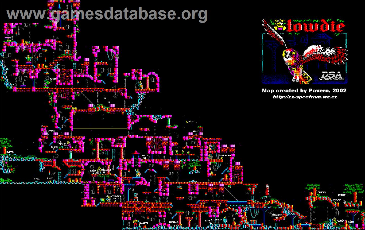 Towdie - Sinclair ZX Spectrum - Artwork - Map