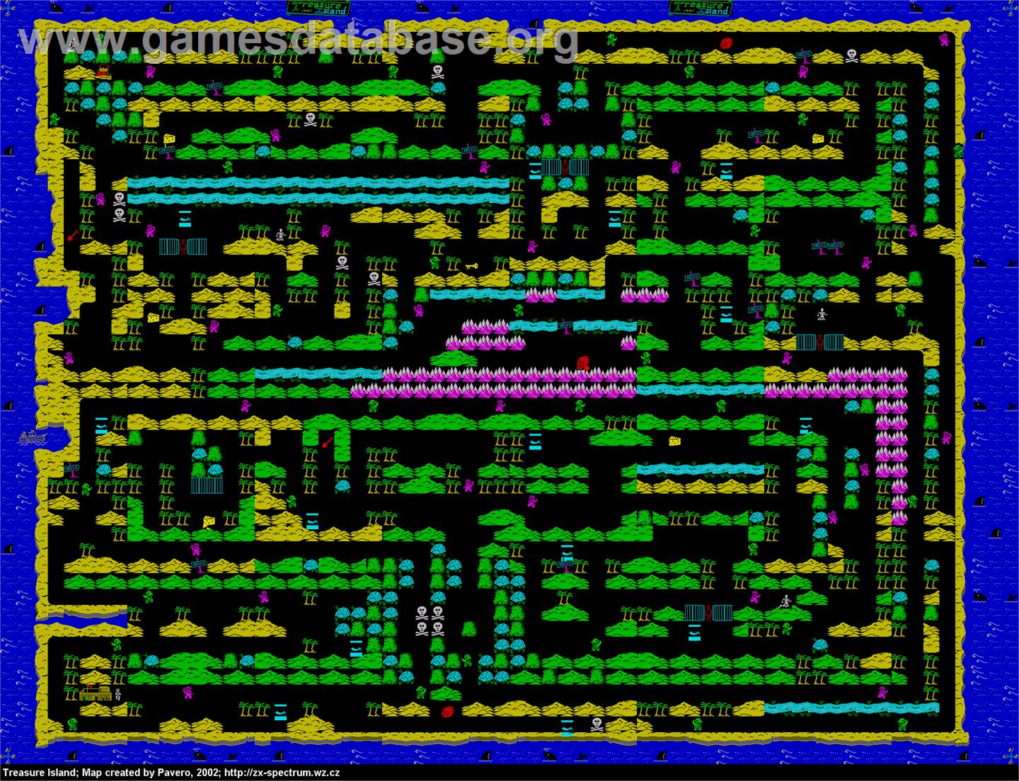 Treasure Island Dizzy - Sinclair ZX Spectrum - Artwork - Map
