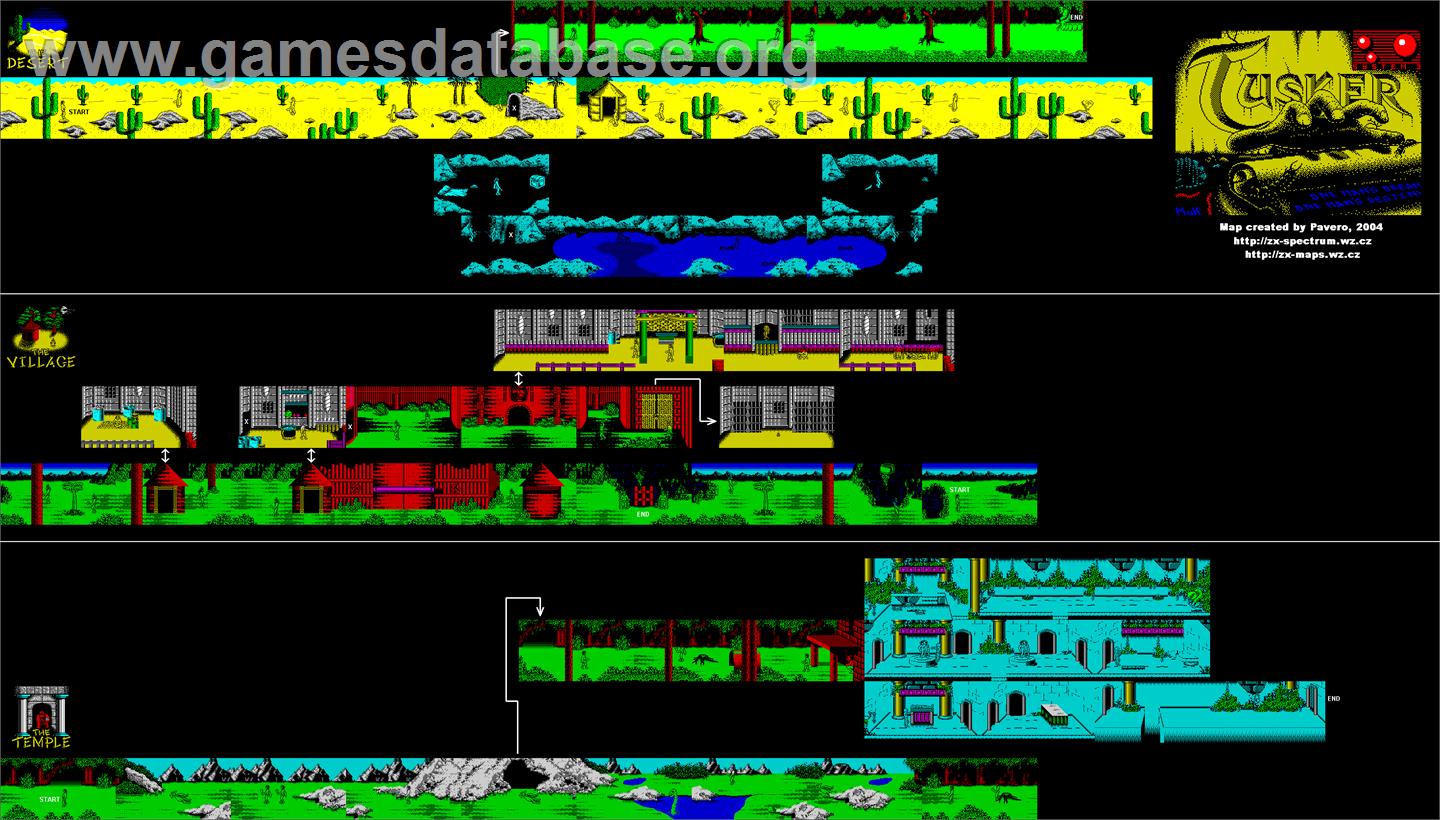 Tusker - Atari 8-bit - Artwork - Map