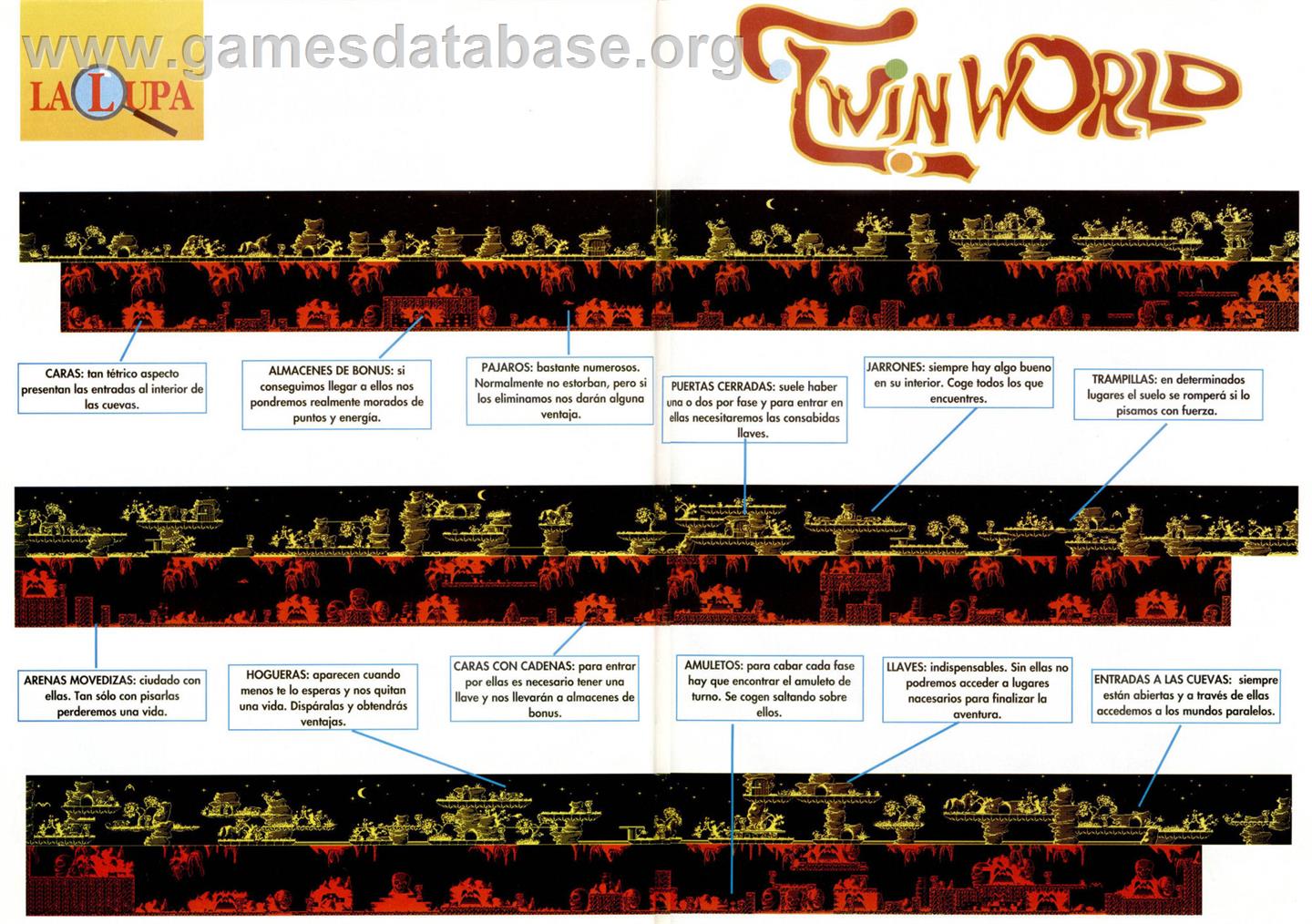 Twinworld - Commodore 64 - Artwork - Map