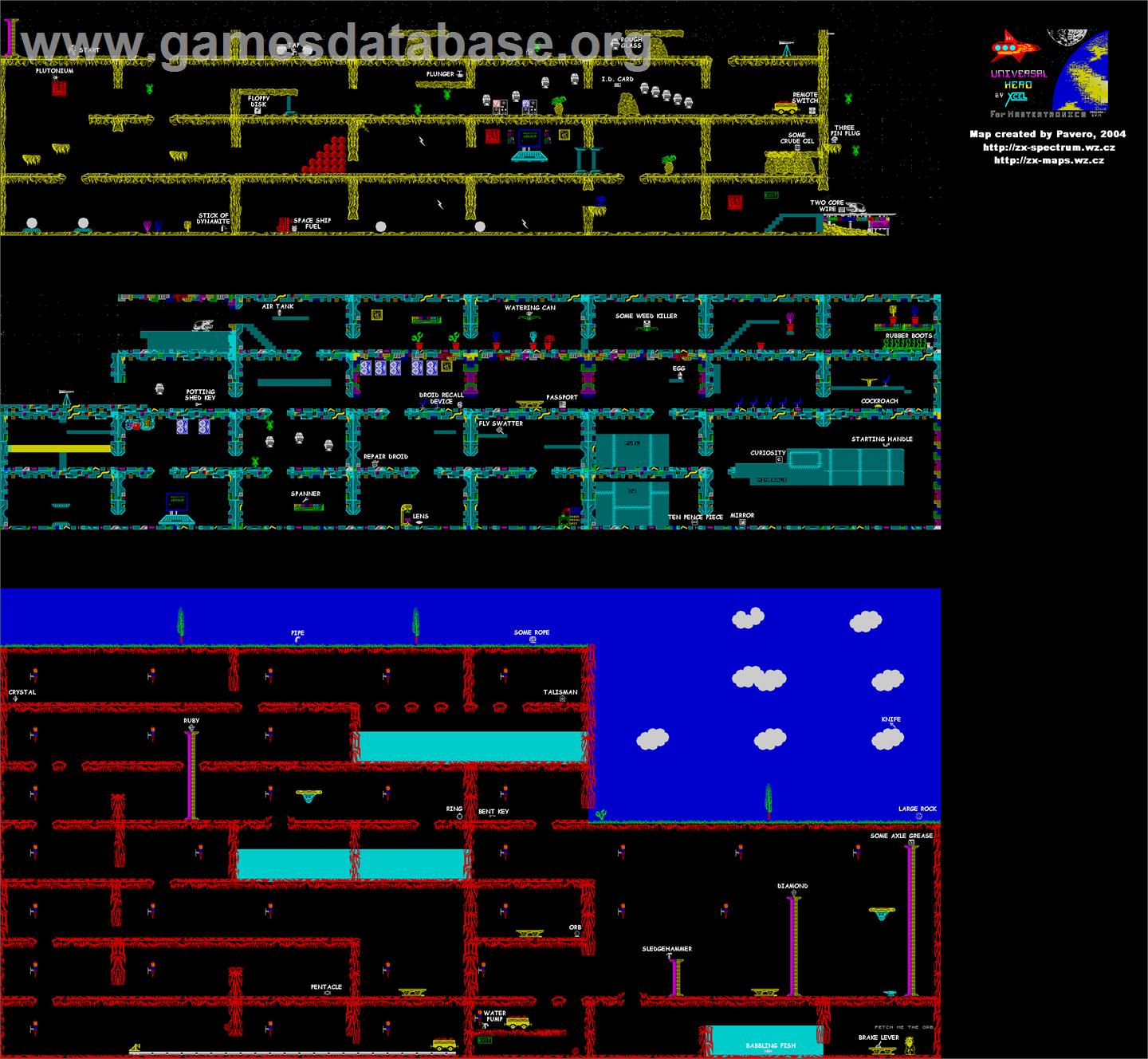 Universal Hero - Sinclair ZX Spectrum - Artwork - Map
