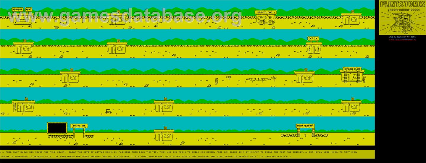 Yabba Dabba Doo! - Amstrad CPC - Artwork - Map