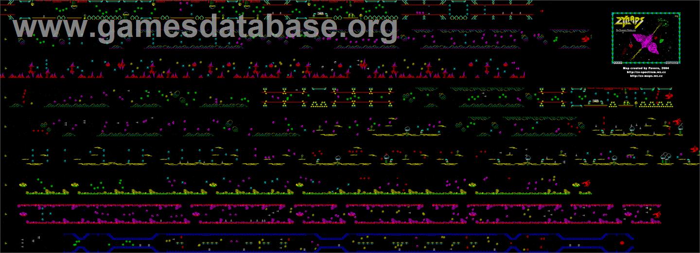 Zynaps - Sinclair ZX Spectrum - Artwork - Map