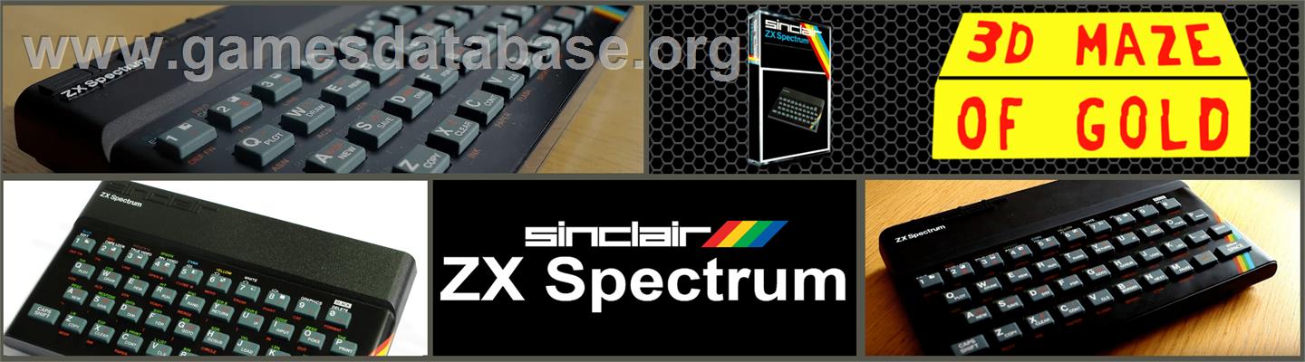 3D Maze of Gold - Sinclair ZX Spectrum - Artwork - Marquee