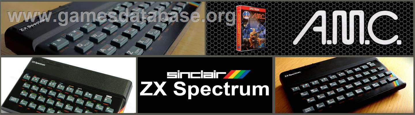 A.M.C.: Astro Marine Corps - Sinclair ZX Spectrum - Artwork - Marquee
