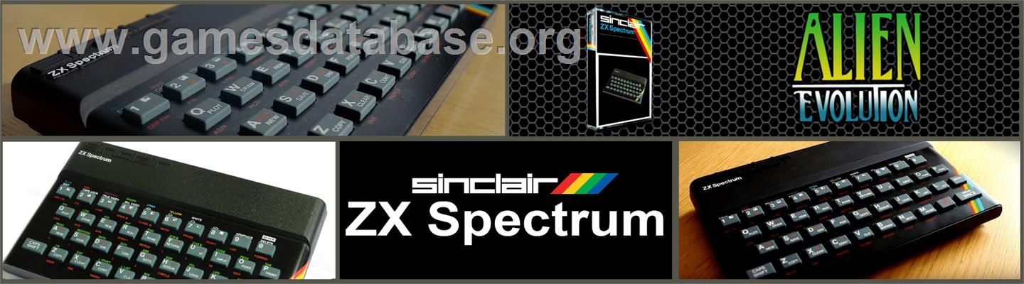 Alien Evolution - Sinclair ZX Spectrum - Artwork - Marquee
