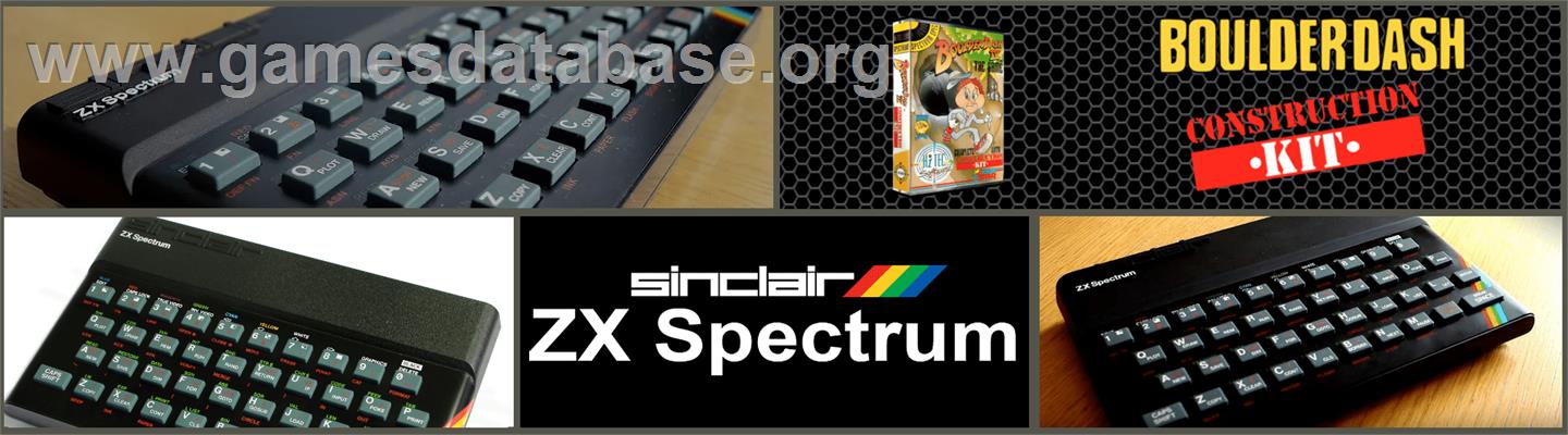 Boulder Dash Construction Kit - Sinclair ZX Spectrum - Artwork - Marquee