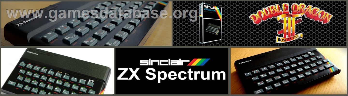 Double Dragon III: The Sacred Stones - Sinclair ZX Spectrum - Artwork - Marquee