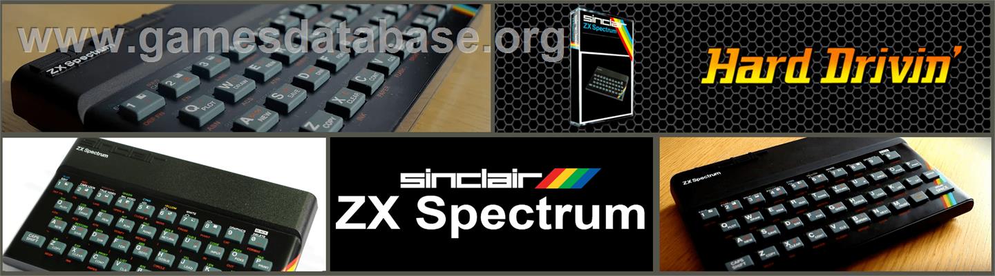 Hard Drivin' - Sinclair ZX Spectrum - Artwork - Marquee