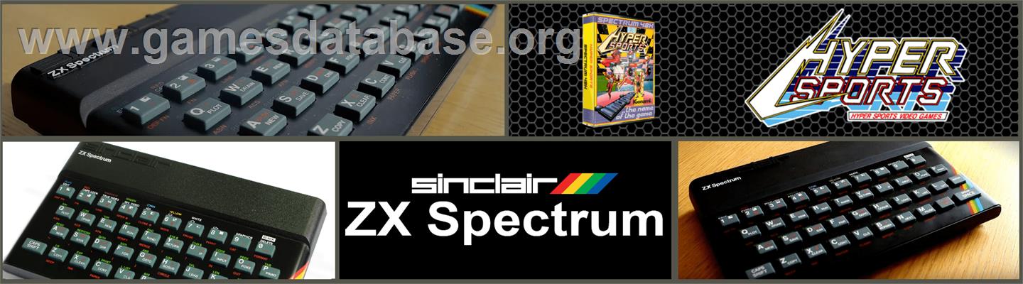 Hyper Sports - Sinclair ZX Spectrum - Artwork - Marquee