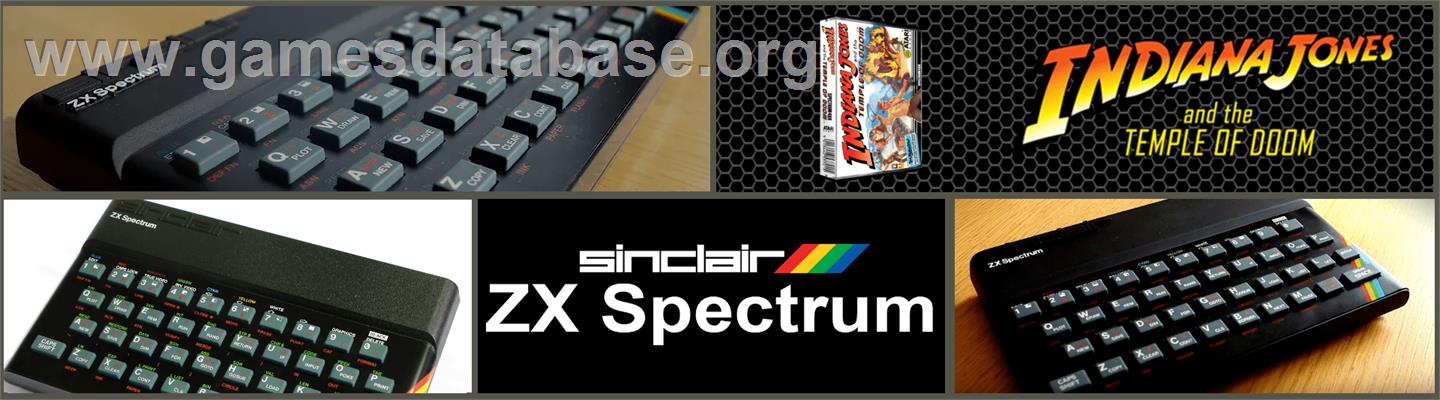 Indiana Jones And The Temple Of Doom - Sinclair ZX Spectrum - Artwork - Marquee