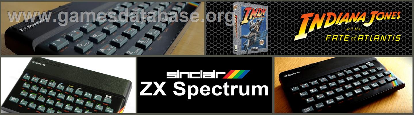 Indiana Jones and The Fate of Atlantis: The Action Game - Sinclair ZX Spectrum - Artwork - Marquee