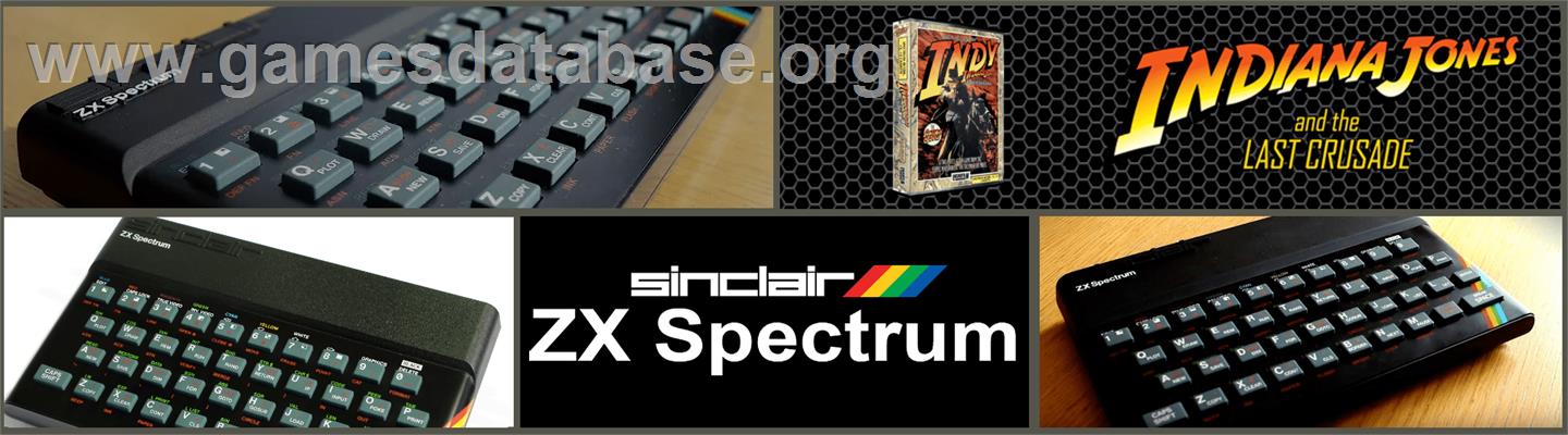 Indiana Jones and the Last Crusade: The Action Game - Sinclair ZX Spectrum - Artwork - Marquee