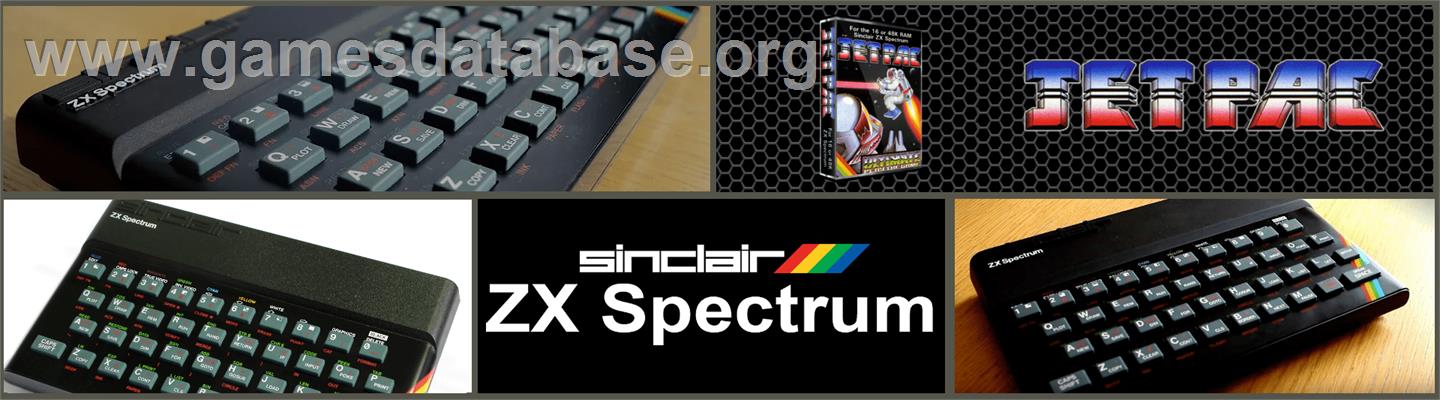 Jetpac - Sinclair ZX Spectrum - Artwork - Marquee
