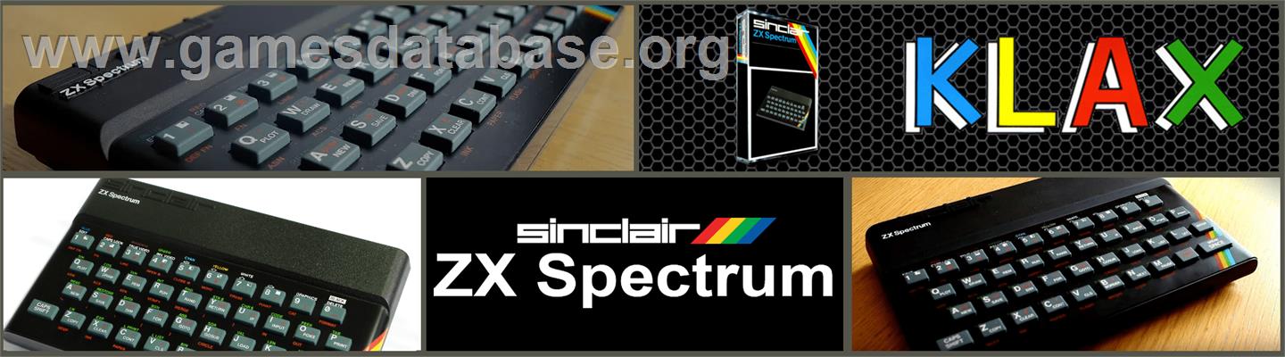 Klax - Sinclair ZX Spectrum - Artwork - Marquee
