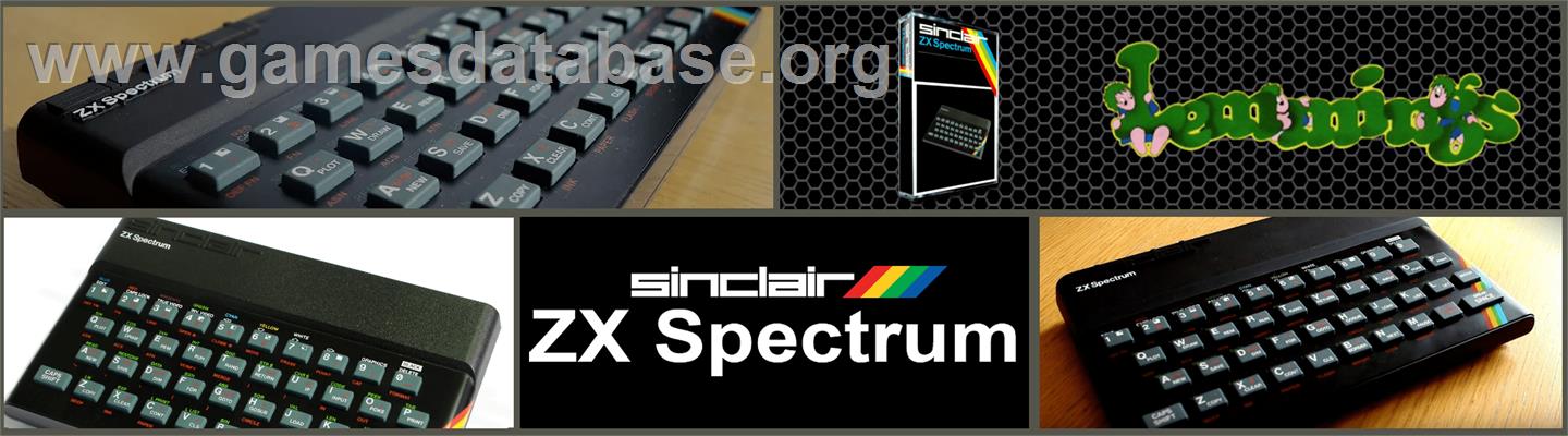 Lemmings - Sinclair ZX Spectrum - Artwork - Marquee