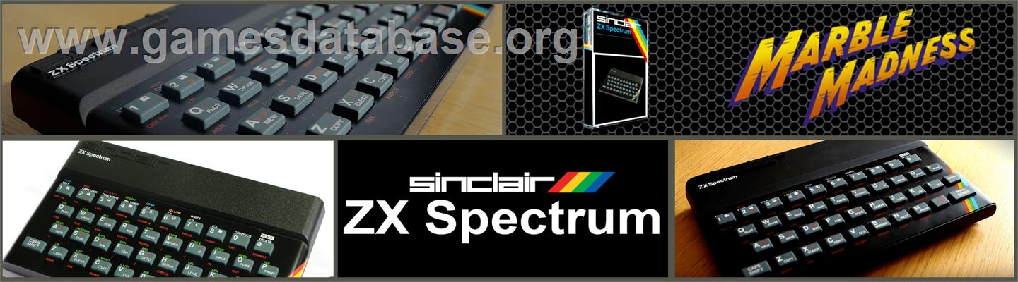 Marble Madness Construction Set - Sinclair ZX Spectrum - Artwork - Marquee