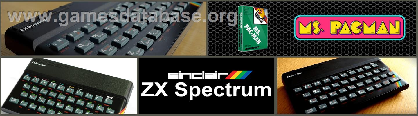 Ms. Pac-man - Sinclair ZX Spectrum - Artwork - Marquee