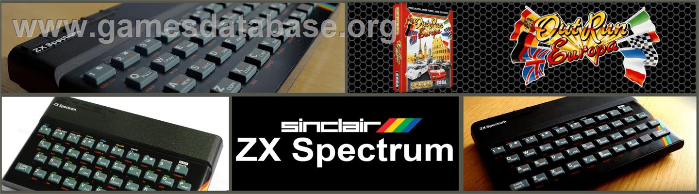 OutRun Europa - Sinclair ZX Spectrum - Artwork - Marquee