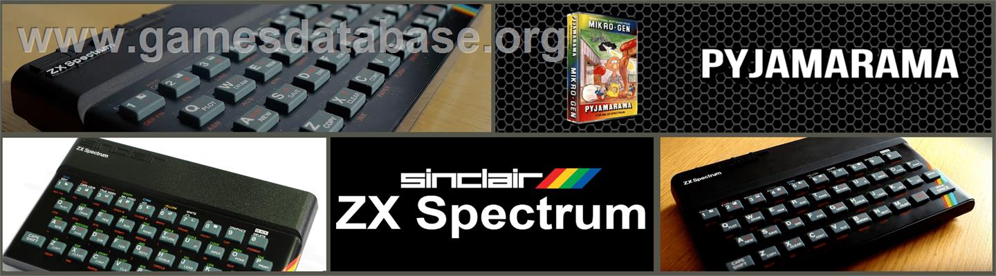 Pyjamarama - Sinclair ZX Spectrum - Artwork - Marquee