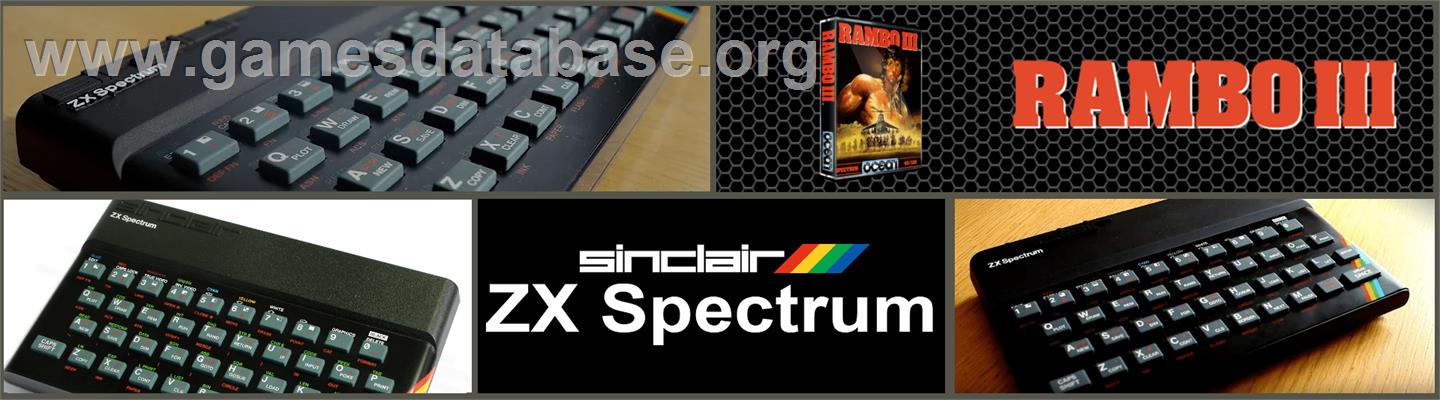Rambo 3 - Sinclair ZX Spectrum - Artwork - Marquee