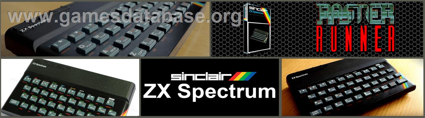 Raster Runner - Sinclair ZX Spectrum - Artwork - Marquee