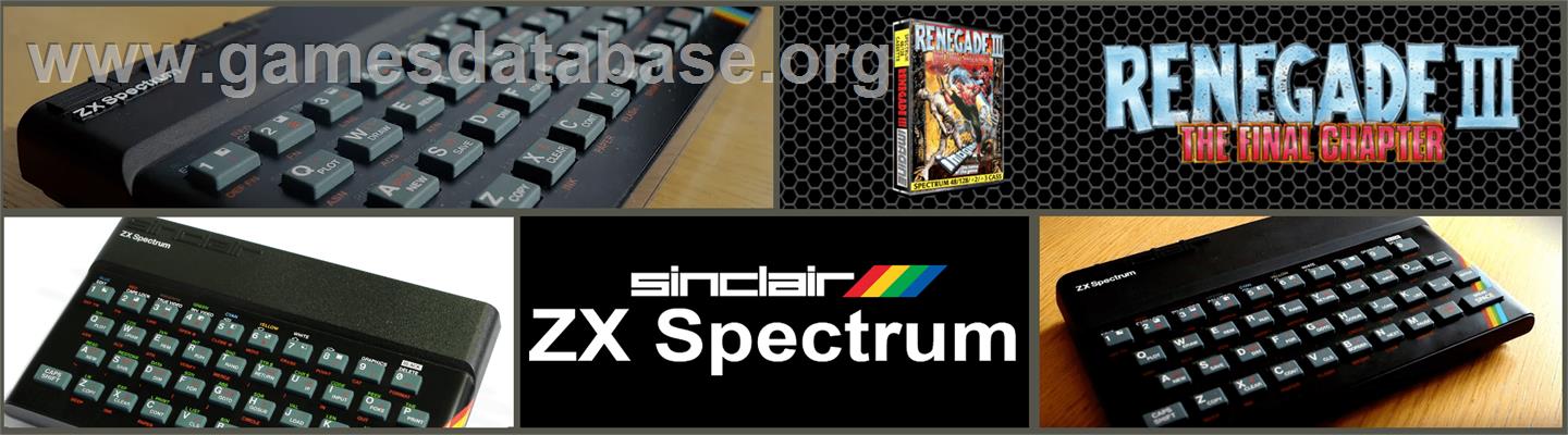 Renegade III: The Final Chapter - Sinclair ZX Spectrum - Artwork - Marquee