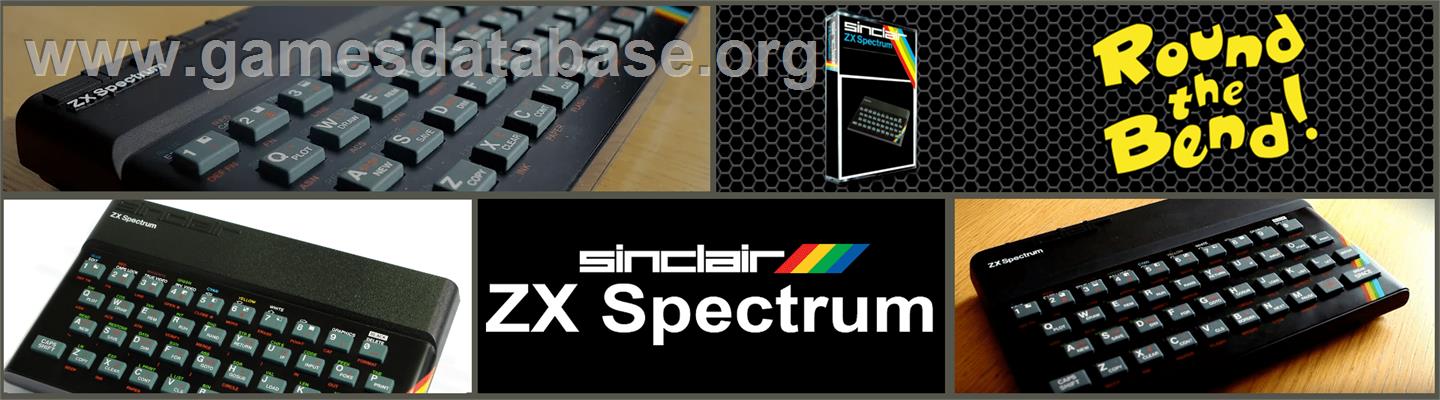 Round the Bend! - Sinclair ZX Spectrum - Artwork - Marquee