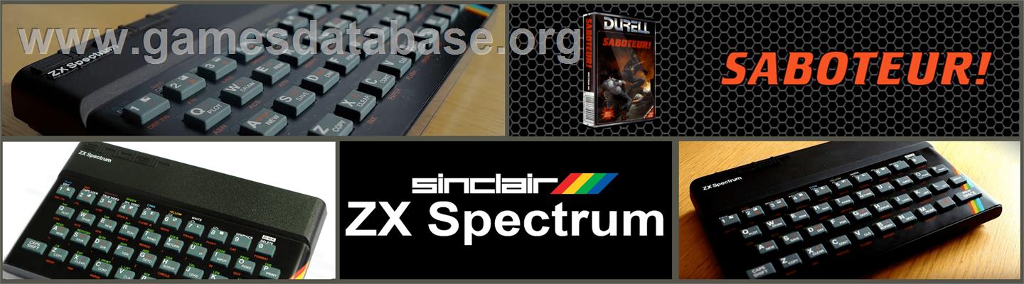 Saboteur - Sinclair ZX Spectrum - Artwork - Marquee