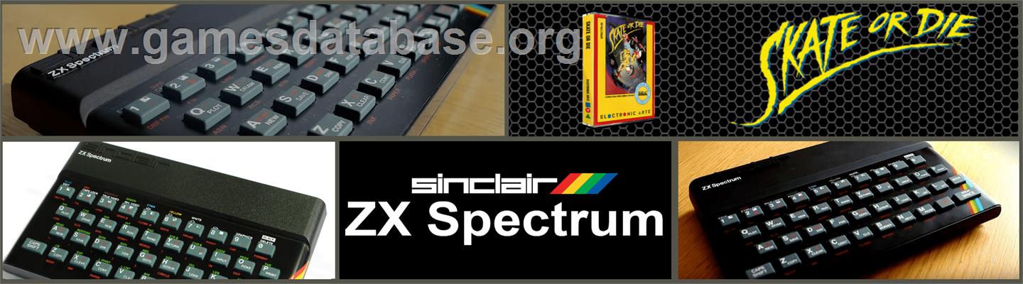 Skate or Die - Sinclair ZX Spectrum - Artwork - Marquee