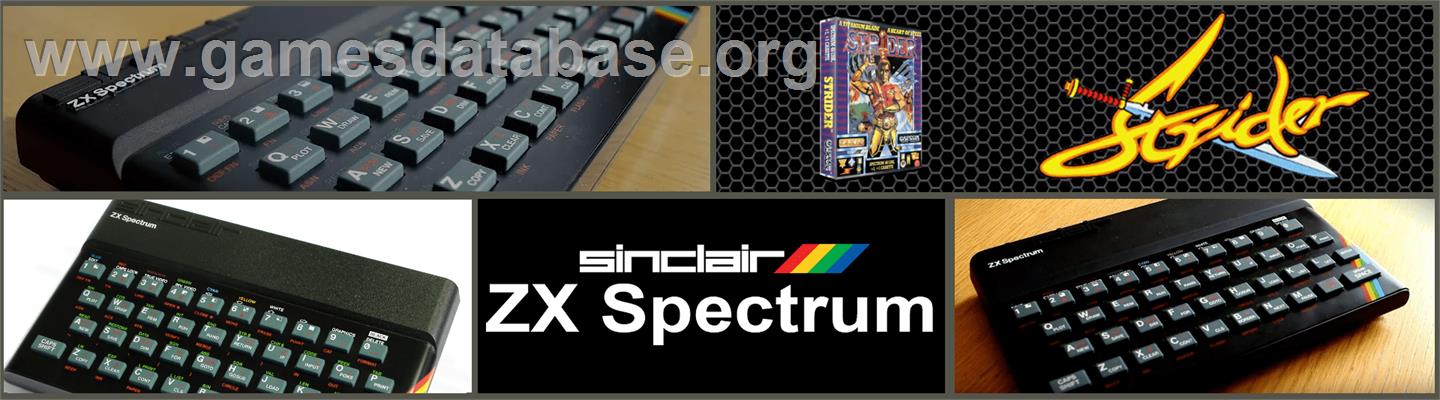 Strider - Sinclair ZX Spectrum - Artwork - Marquee
