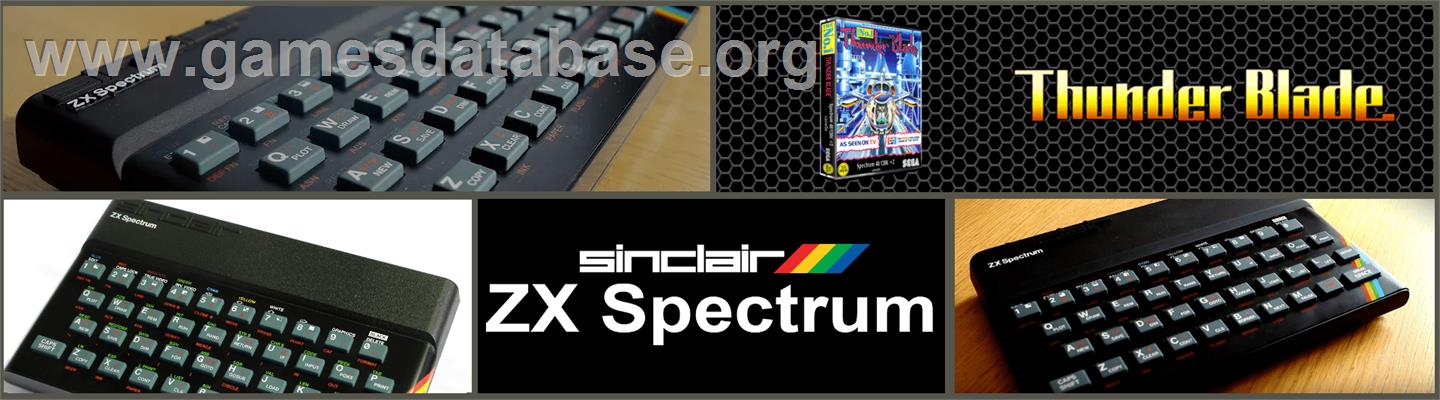 Thunder Blade - Sinclair ZX Spectrum - Artwork - Marquee