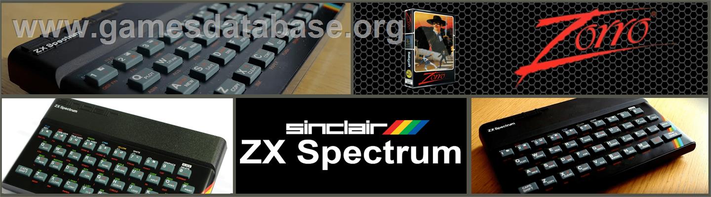 Zorro - Sinclair ZX Spectrum - Artwork - Marquee