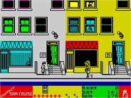 In game image of 10 Computer Hits 4 on the Sinclair ZX Spectrum.