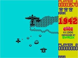 In game image of 1942 on the Sinclair ZX Spectrum.